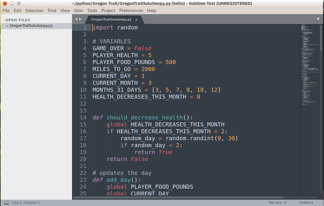 sublime text code
